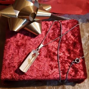 Sterling silver pressed Rose with sterling silver